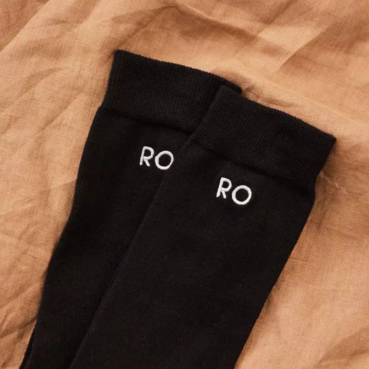 Personalised Monogrammed Black Socks