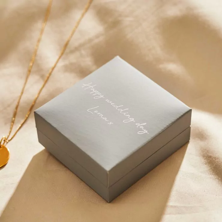 Personalised Bridal Gold-Plated Disc Necklace