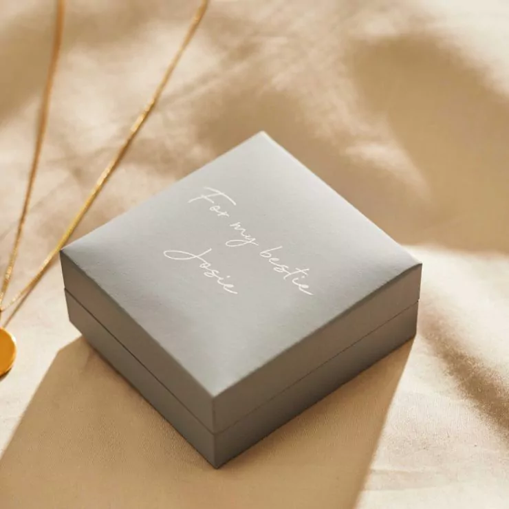 Personalised Birth Flower Gold-Plated Disc Necklace