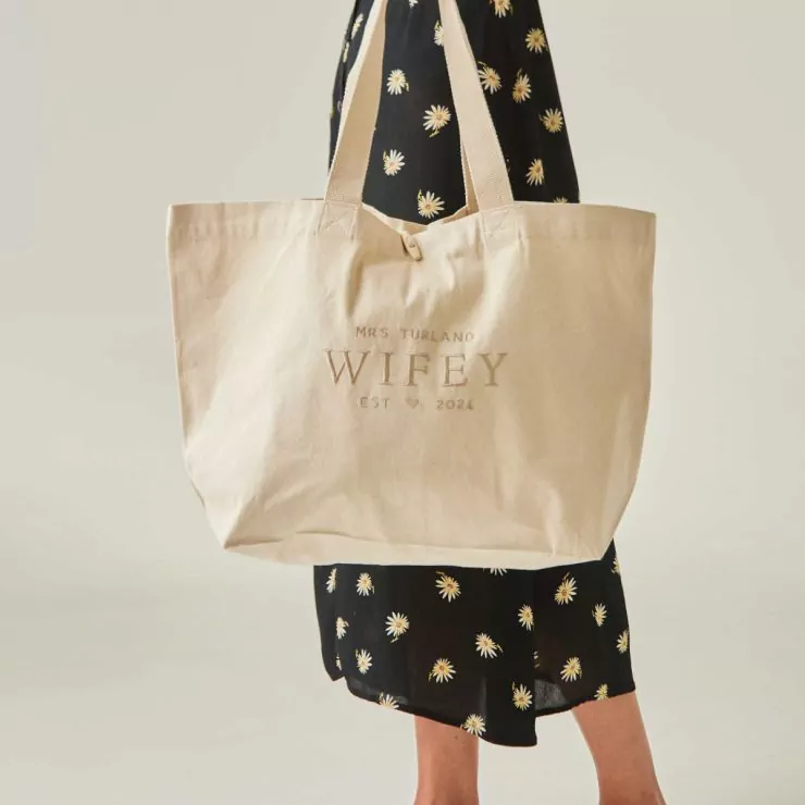 Personalised Wifey Canvas Bag