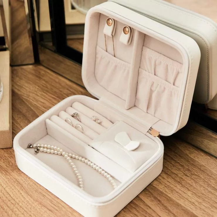 Personalised Everyday White Oblong Jewellery Box