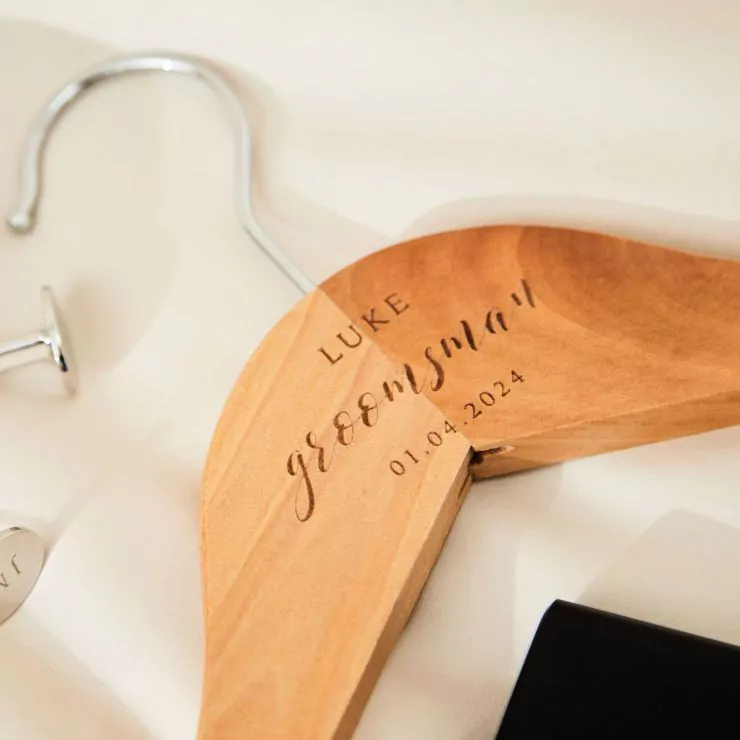 Personalised Groomsman Wooden Hanger