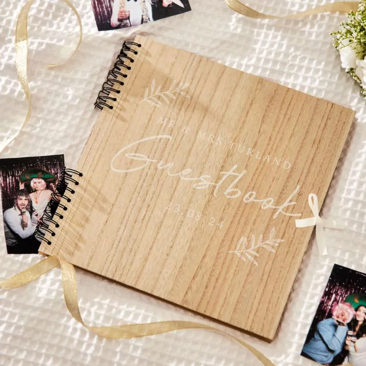 Personalised Wooden Wedding Guestbook